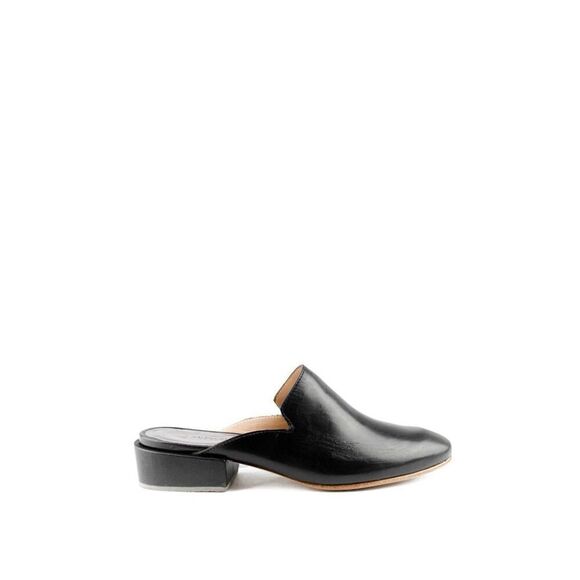 Rachel Comey Brie Black Leather Mules Women’s Size 6 Block Heel Slip On - Picture 2 of 13
